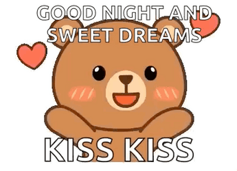 Good Night And Sweet Dreams Kiss Kiss GIF