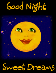 Good Night And Sweet Dreams Smiling Yellow Moon