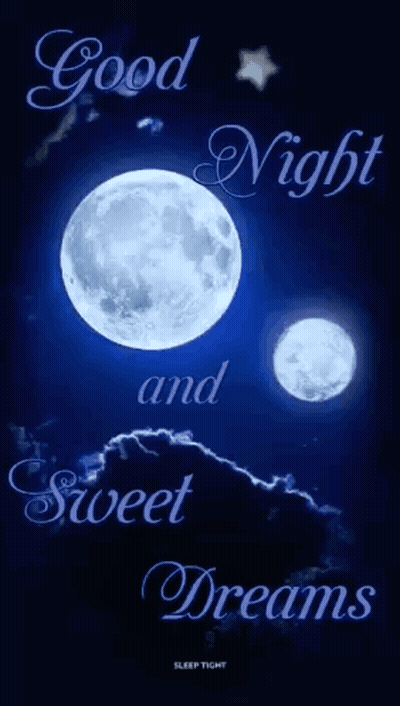 Good Night And Sweet Dreams With Two Moons GIF