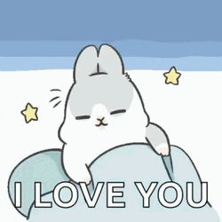Good Night Animated Sleepy Rabbit GIF