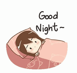 Good Night Animated Tired Girl GIF