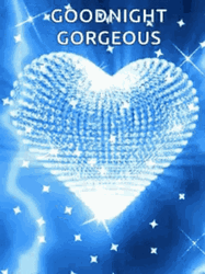 Good Night Beautiful Shining Heart With Sparkles GIF