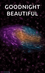 Good Night Beautiful Spiral Galaxy And Stars GIF