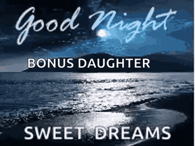 Good Night Bonus Daughter Sweet Dreams Greeting Card GIF