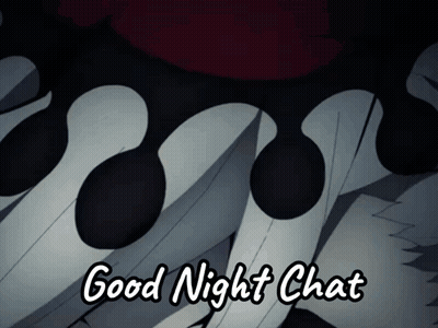 Good Night Chat Message Black And White Background GIF