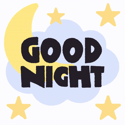 Good Night Crescent Moon Sticker GIF