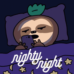 Good Night Cute Sleepy Sloth Phone  GIF