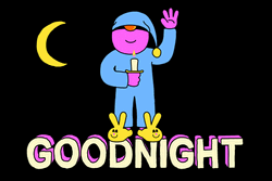 Good Night Funny Wave GIF