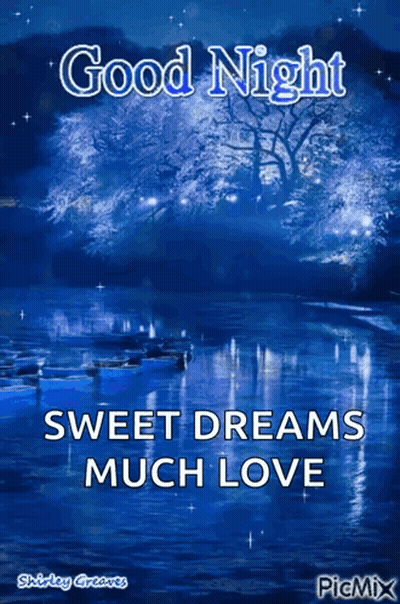 Good Night Graphic With Hearts And Envelopes GIF
