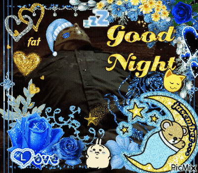 Good Night Greeting Card Sleeping Teddy Bear GIF