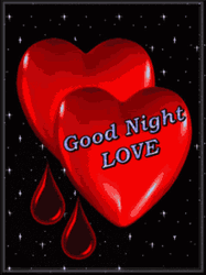 Good Night I Love You Heart Blood Drop