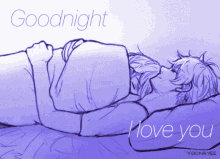 Good Night I Love You Sleep Hug Couple GIF