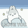 Good Night I Love You Sleepy Rabbit GIF