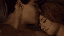 Good Night Kiss In Forehead With Cuddles GIF