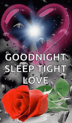 Good Night Love You Flashing Light Heart Rose