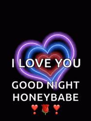 Good Night Love You Rainbow Hearts Greeting