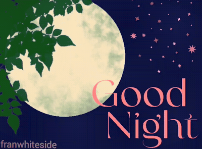 Good Night Moon Through Leaves GIF