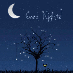 Good Night Moon Tree Cat GIF