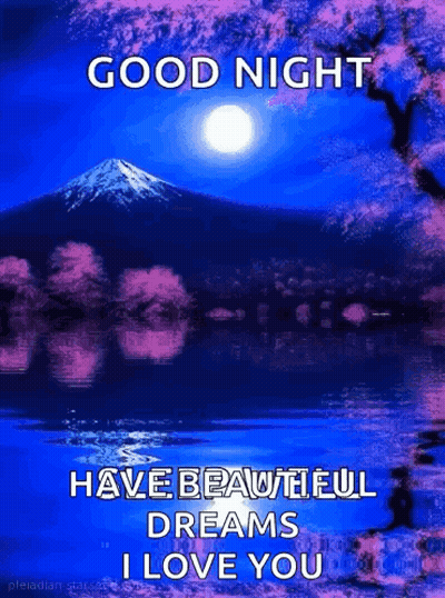 Good Night Mountain Message GIF