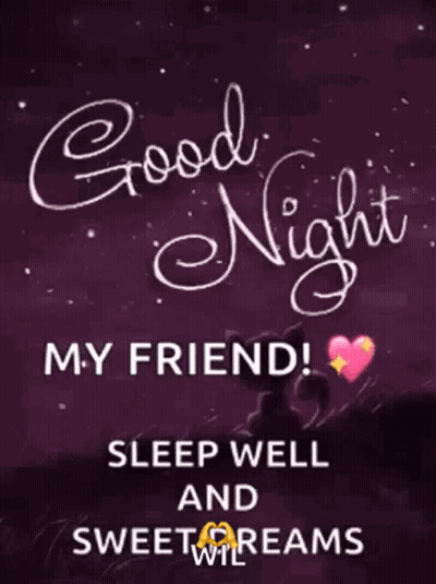 Good Night My Friend Sleep Well GIF