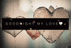 Good Night My Love Hearts Falling Petals GIF