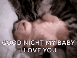 Good Night My Love Mother Cat Baby Kitten GIF