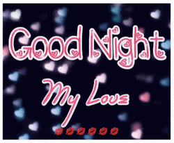 Good Night My Love Sparkling Text GIF