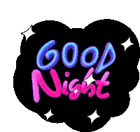 Good Night Neon Sign Sticker