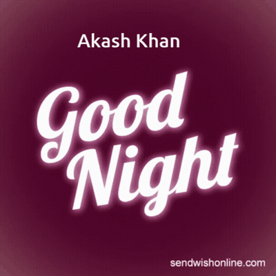 Good Night On Purple Background GIF