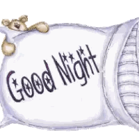 Good Night Pillow Sticker