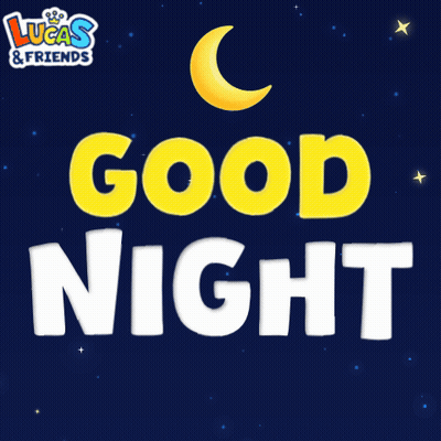 Good Night Poster with Moon and Stars