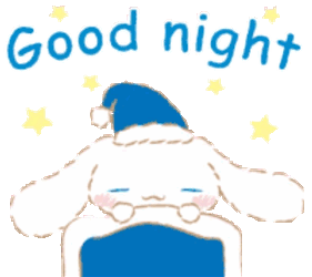Good Night Sanrio Sticker GIF