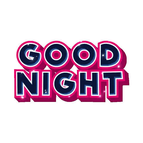 Good Night Sign In Pink Letters Sticker