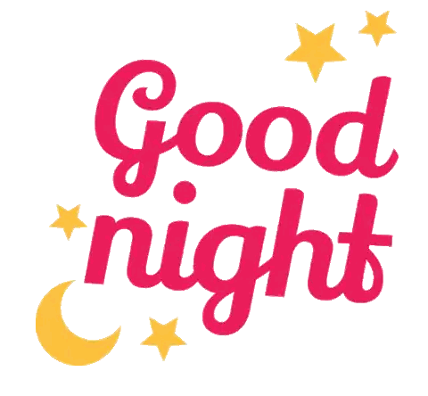 Good Night Sign Pink And Yellow Sticker