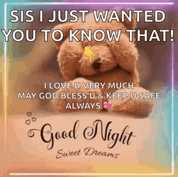 Good Night Sis Greetings GIF