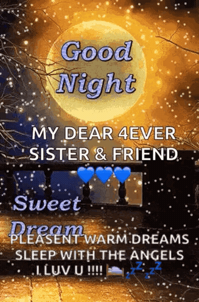 Good Night Sister Friend Sweet Dreams GIF