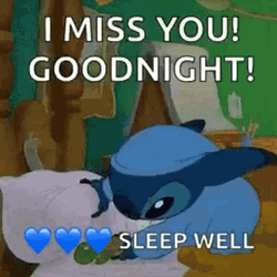 Good Night Sleep Tight Lilo Stich Hugging Pillow GIF