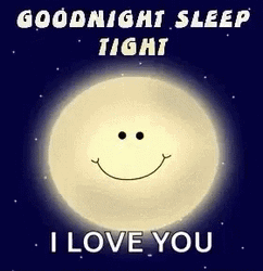 Good Night Sleep Tight Moon I Love You