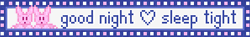 Good Night Sleep Tight Pixels 8 Bit Rabbits
