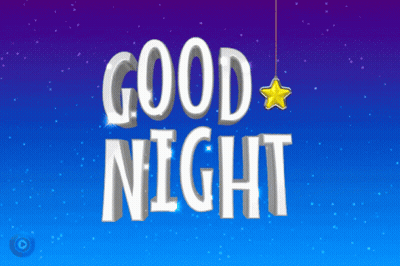 Good Night Star Hanging On Blue Background GIF