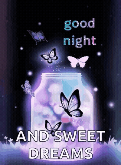 Good Night Sweet Dreams Full Moon Stars GIF