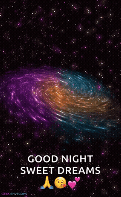 Good Night Sweet Dreams Galaxy Background GIF