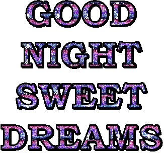 Good Night Sweet Dreams Glitter Text Sticker