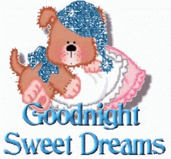Good Night Sweet Dreams Glittery Bear
