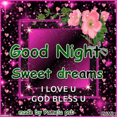 Good Night Sweet Dreams I Love U God Bless U GIF