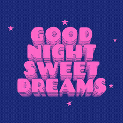 Good Night Sweet Dreams On Blue Background GIF