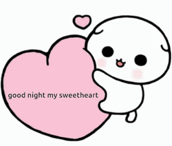Good Night Sweetheart Heart Plush Cuddle GIF
