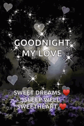 Good Night Sweetheart Moon Hearts GIF