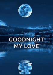 Good Night Sweetheart Night Moon Reflection GIF