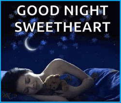 Good Night Sweetheart Sleeping Lady GIF